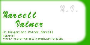 marcell valner business card